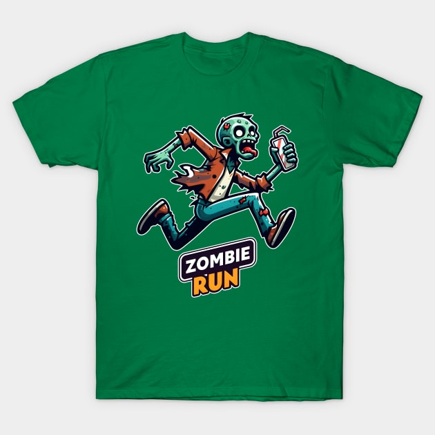 Zombie Run T-Shirt by Rawlifegraphic